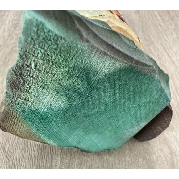 Hand-Carved Wooden Owl Christmas Ornament 4 1/4" High - Picture 8 of 8